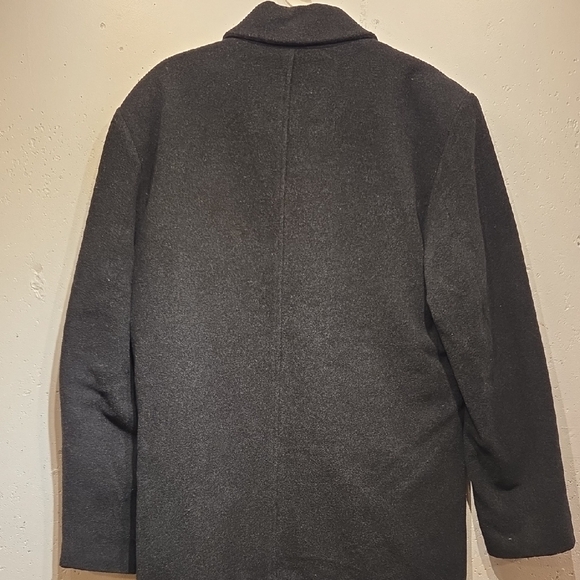 Isaac Mizrahi Men's Dark Gray Pea Coat (Medium) - Picture 3 of 7